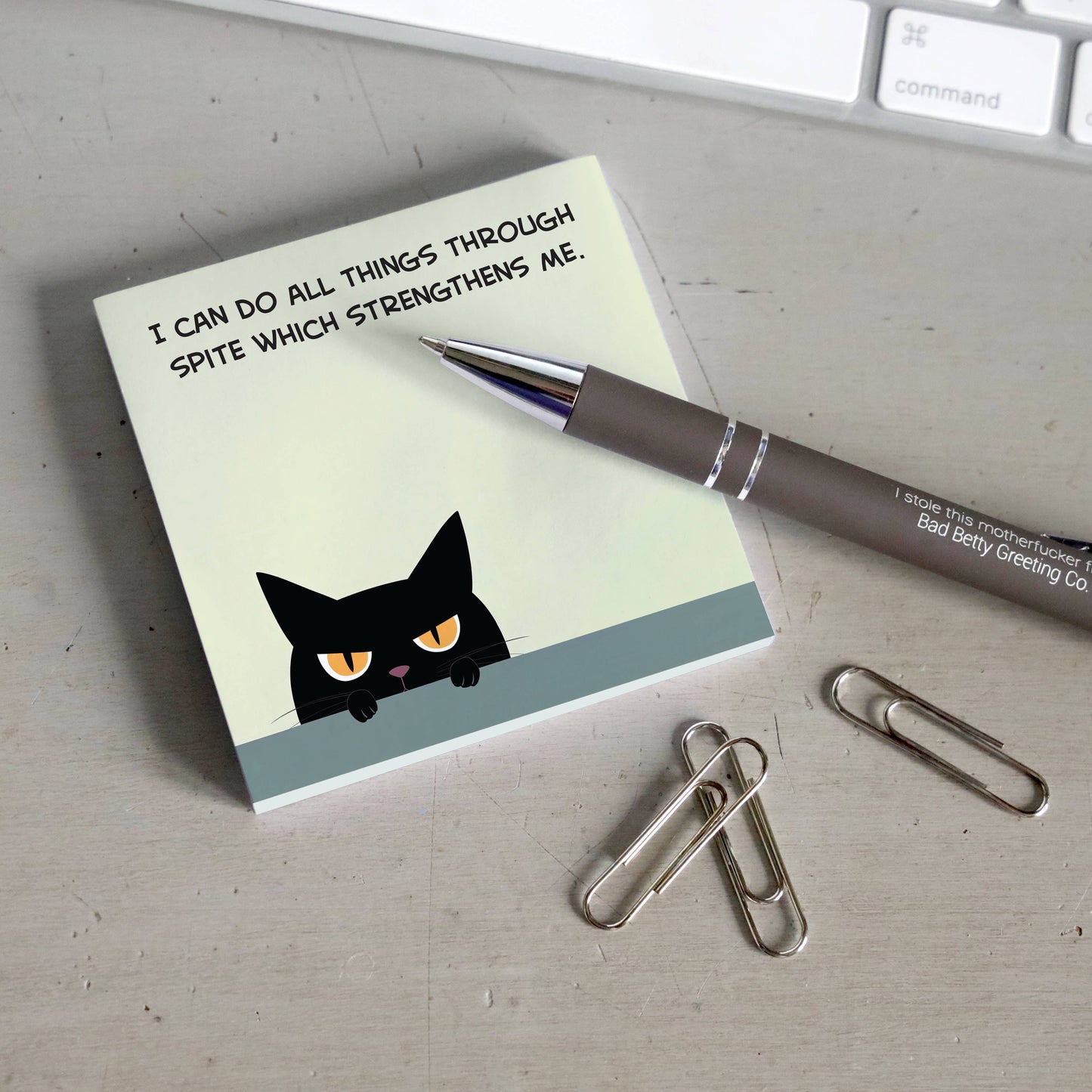 I Can Do All Things Through Spite - Funny Sticky Note Pad