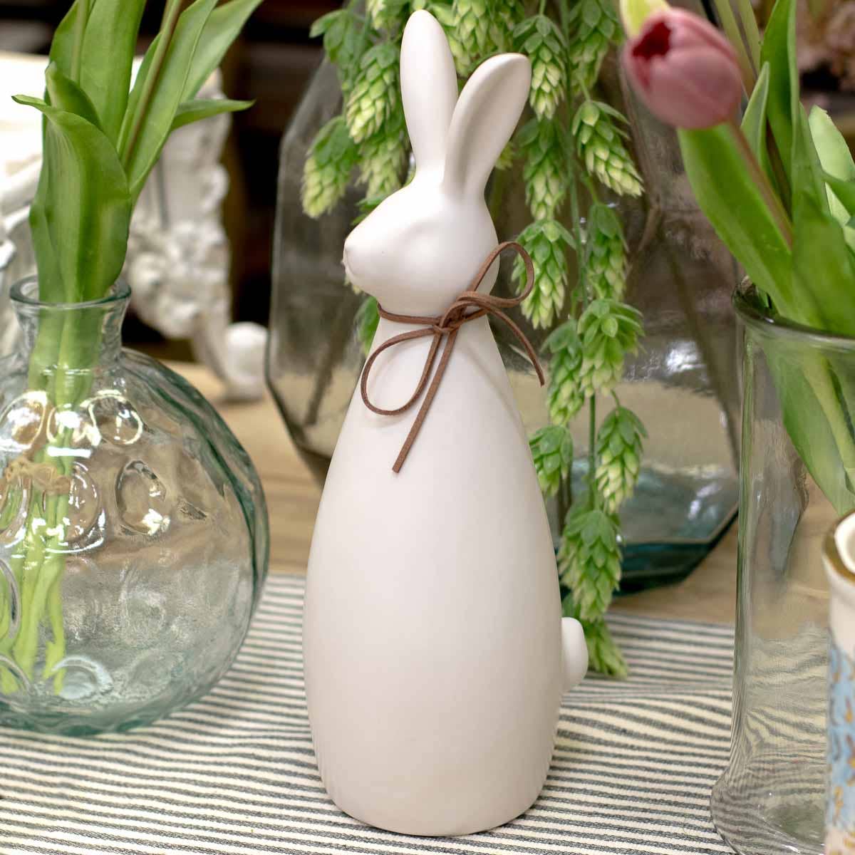 12" Alice Bunny Décor-White