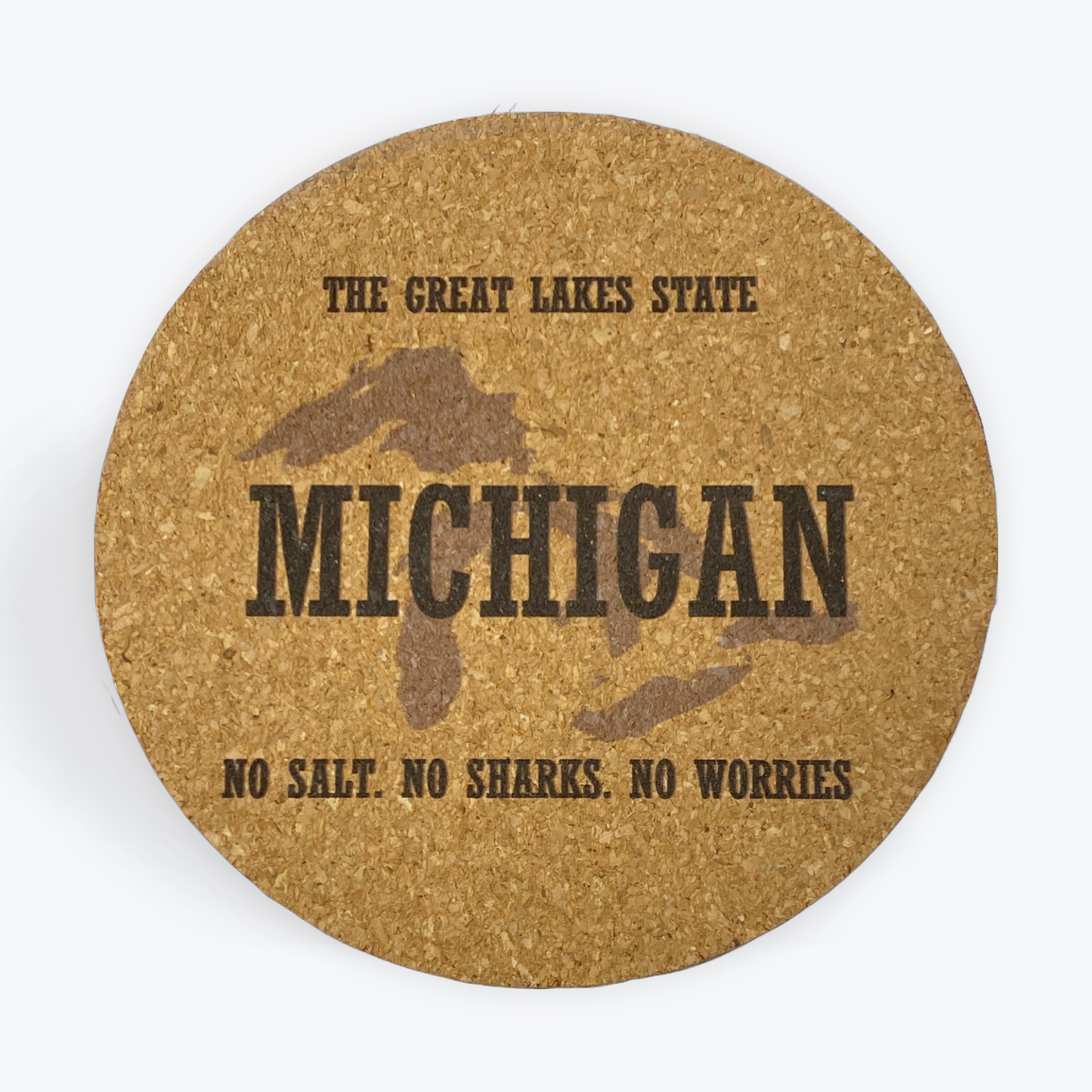Cork Coaster- The Great Lakes State