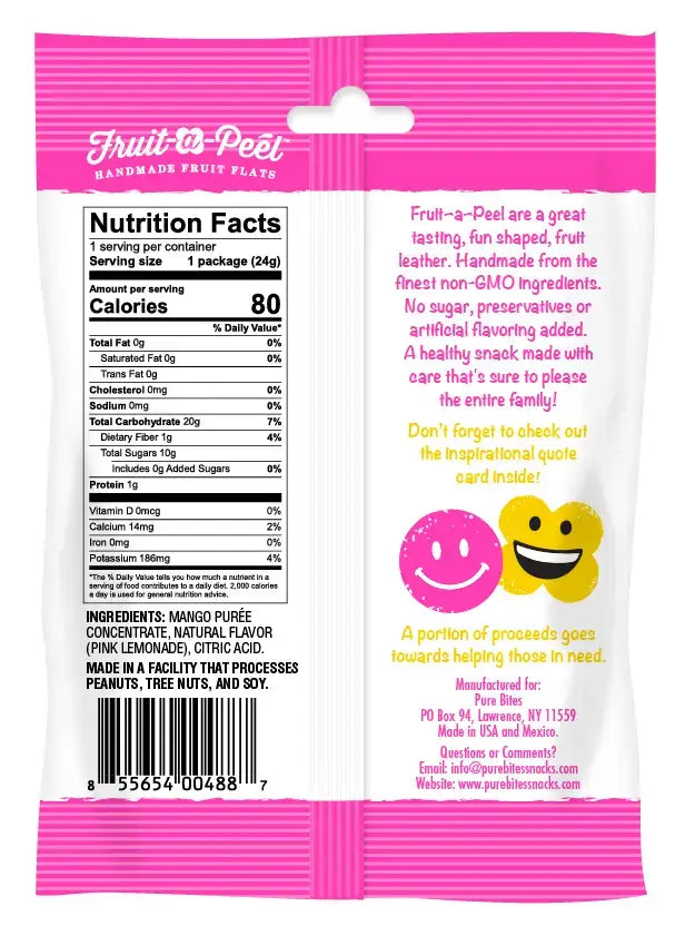 Fruit-a-Peel Zesty Pink Lemonade Fruit Flats