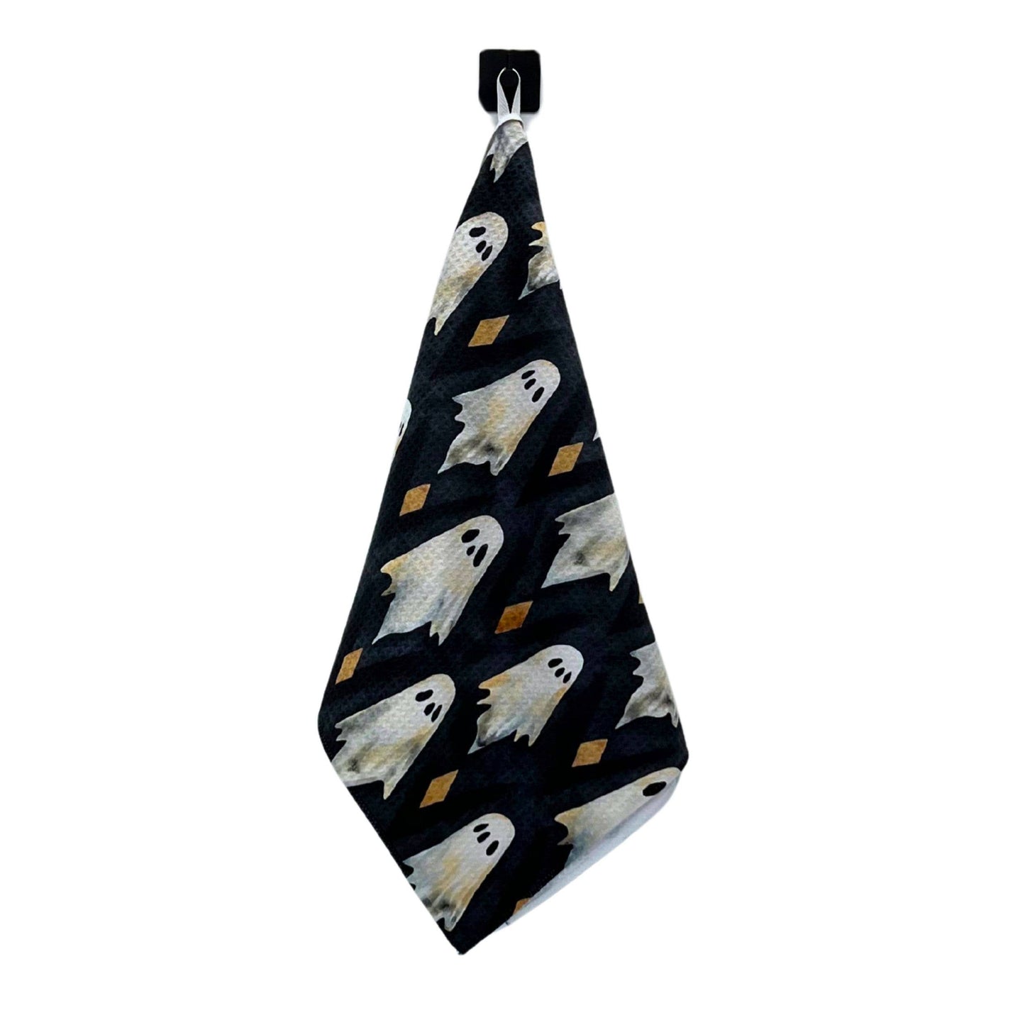 Ghost Diamond Pattern Halloween Waffle Towels - Fall Decor