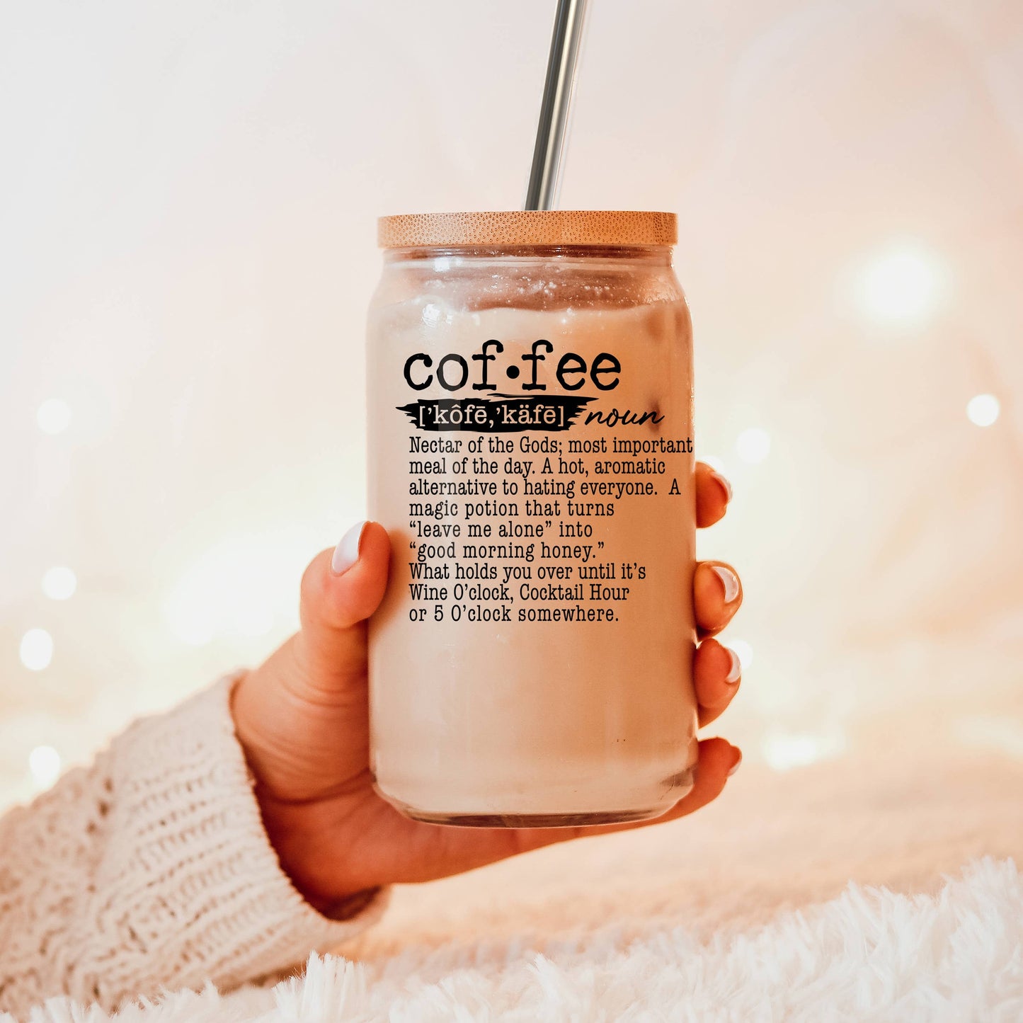 Mom Life Glass Coffee Mugs with Straws | Funny Mothers Day