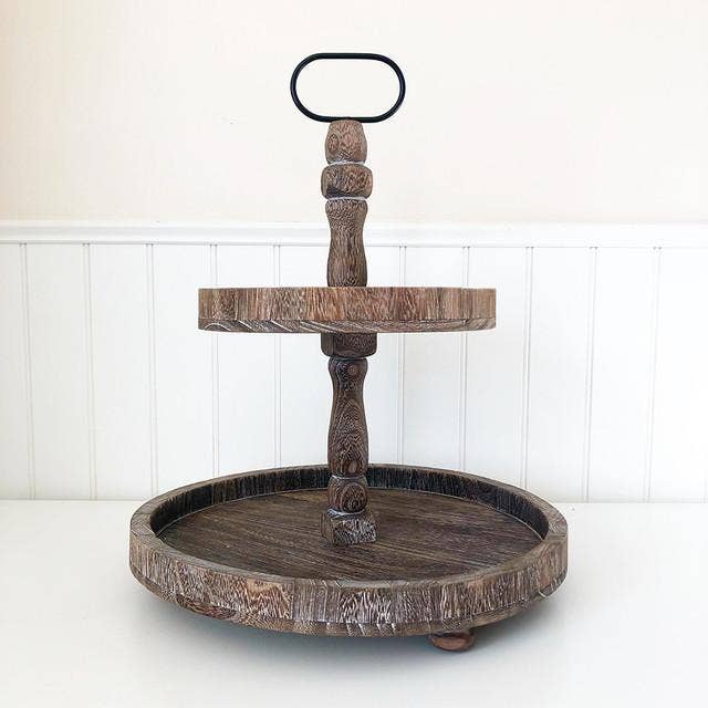 Foundations Decor Tiered Tray - Antique Finish, Round 15"