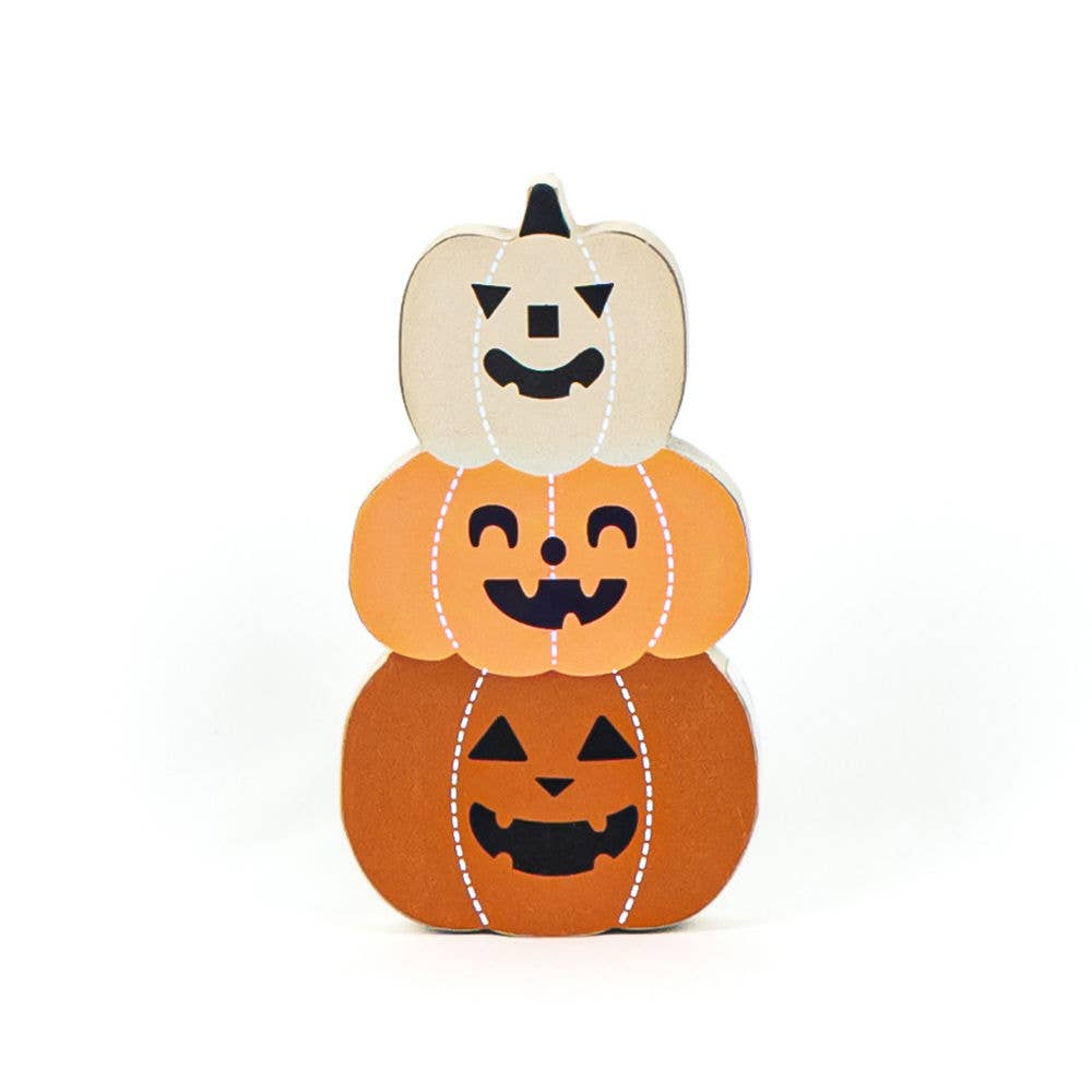 Wood Pumpkin/Jack O Stack Reversible