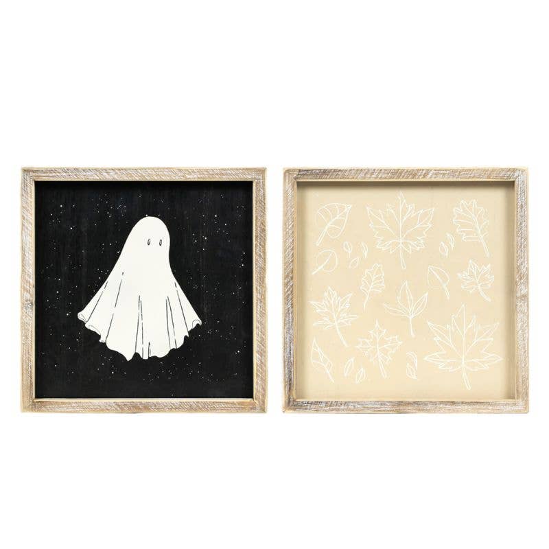 (GHOST/LEAF) Halloween Sign