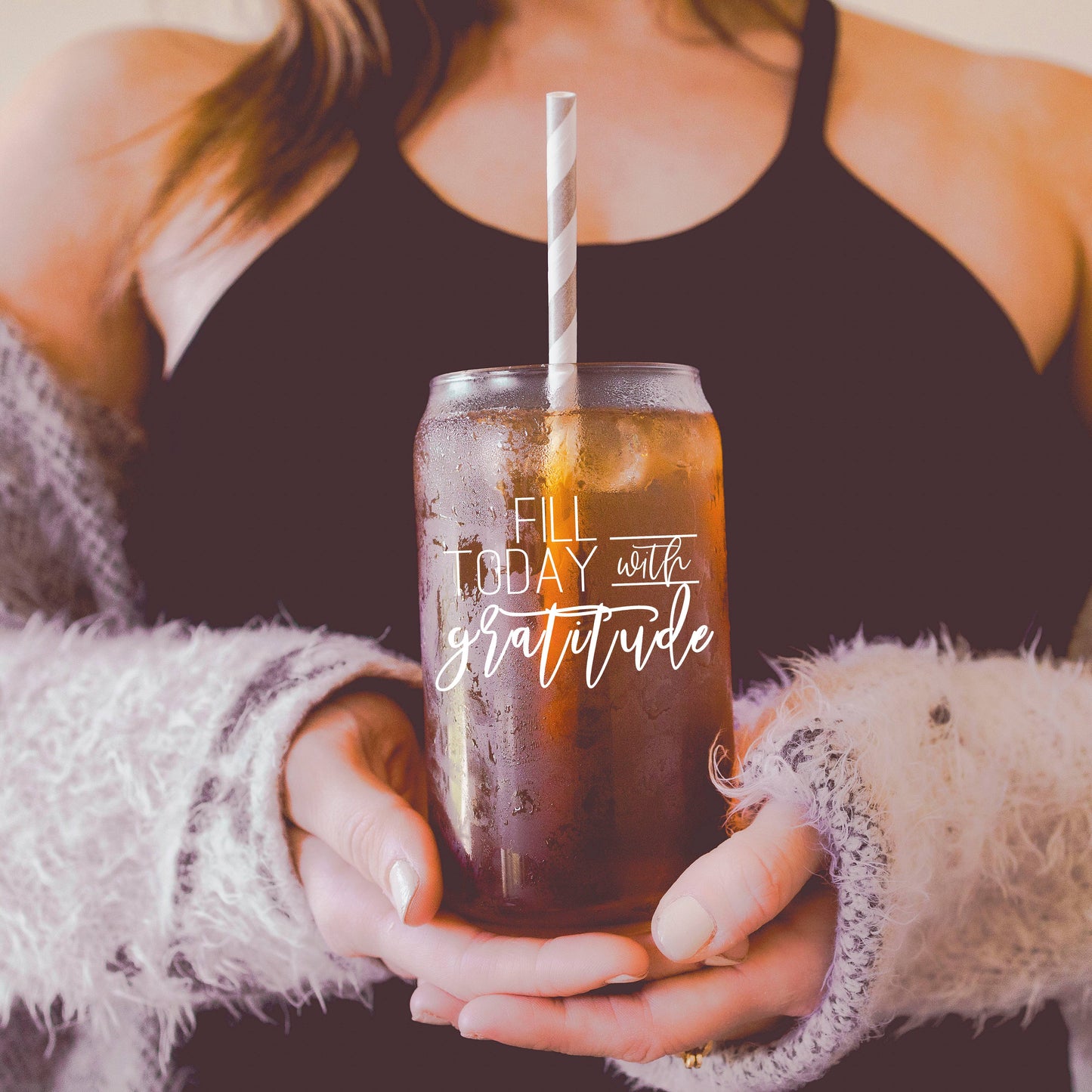 Mom Life Glass Coffee Mugs with Straws | Funny Mothers Day