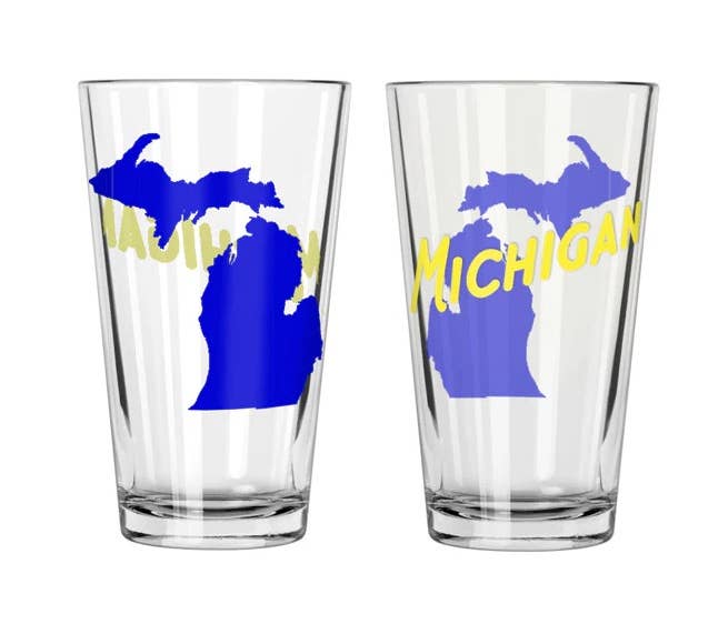 Collegiate Pint Glass - University of Michigan