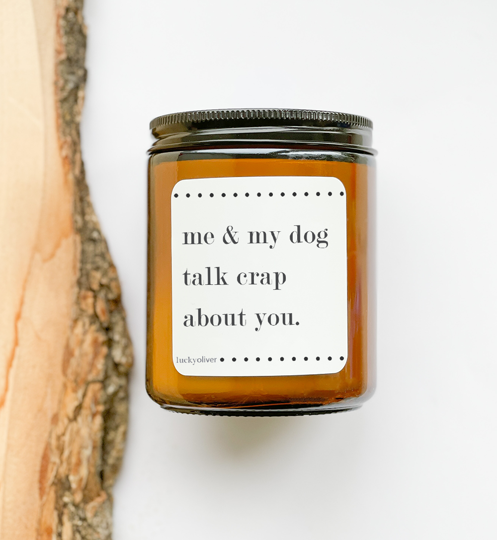 9 oz Smoked Jar Candle Lucky Oliver Collection (Dog Lovers)