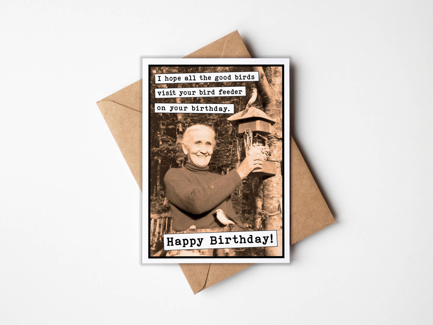 Bird Feeder Birthday Card