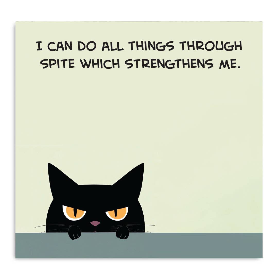 I Can Do All Things Through Spite - Funny Sticky Note Pad