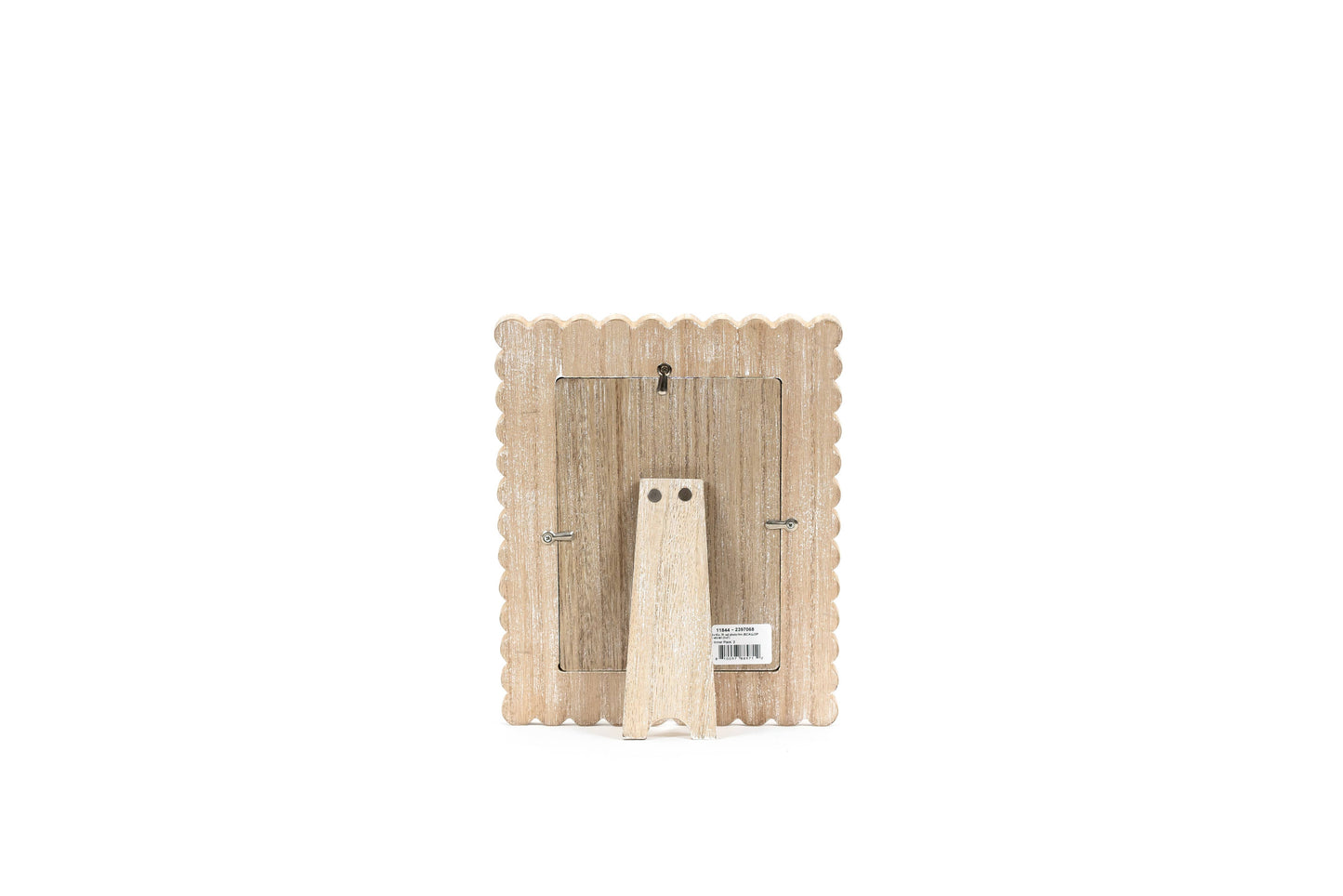 5X7 Natural/White Wood Scallop Photo Frame
