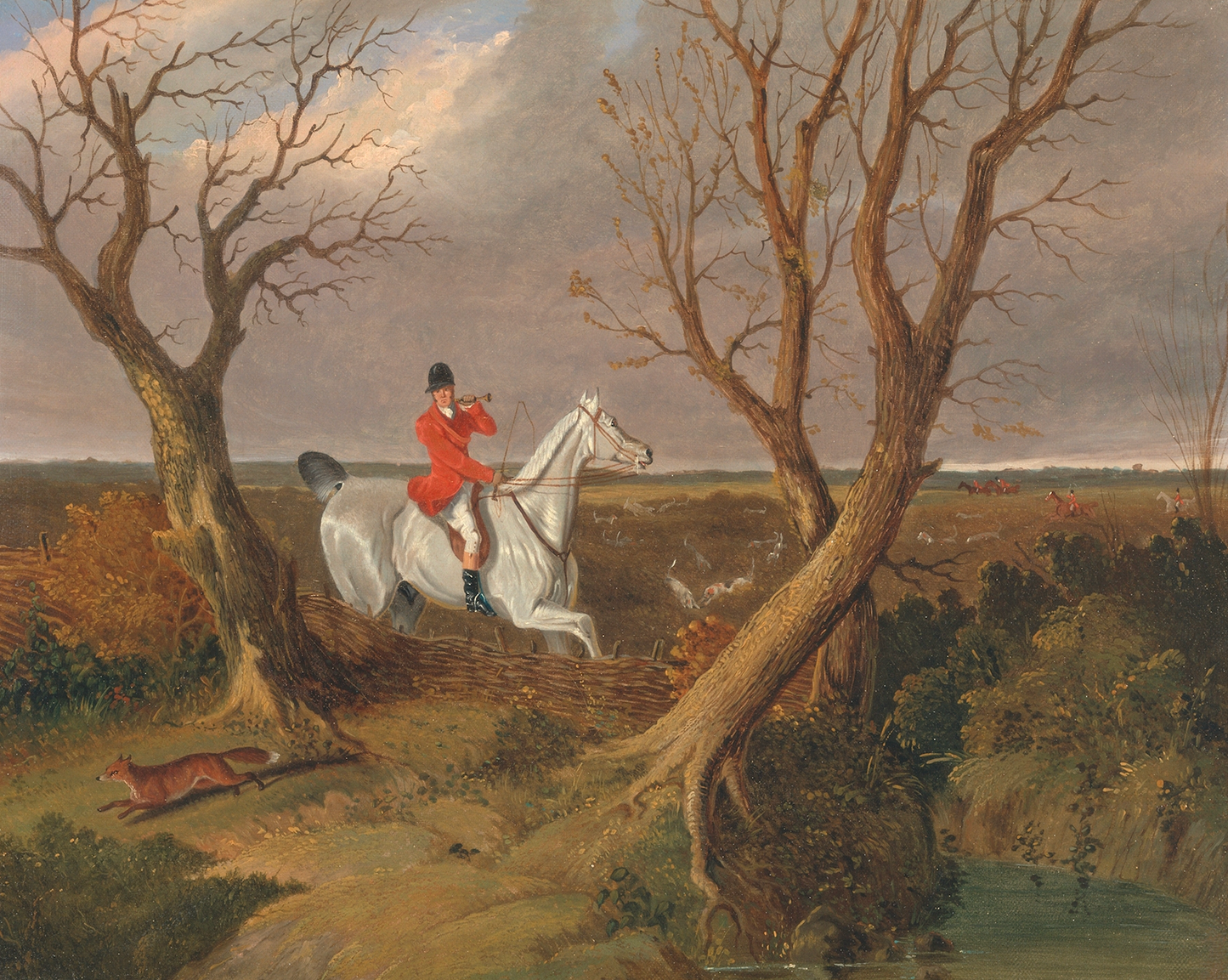 Suffolk Hunt Gone Away Antique Framed Art