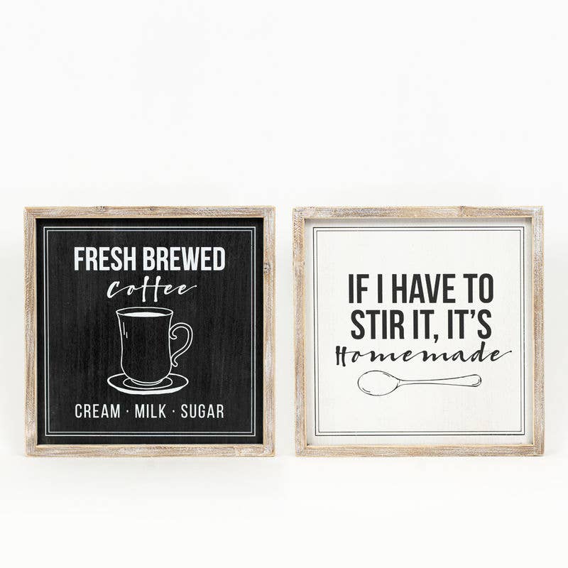 Fresh Brewed/Homemade Reversible Sign