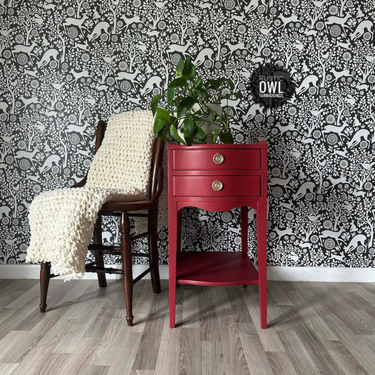 Vintage Red Side Table
