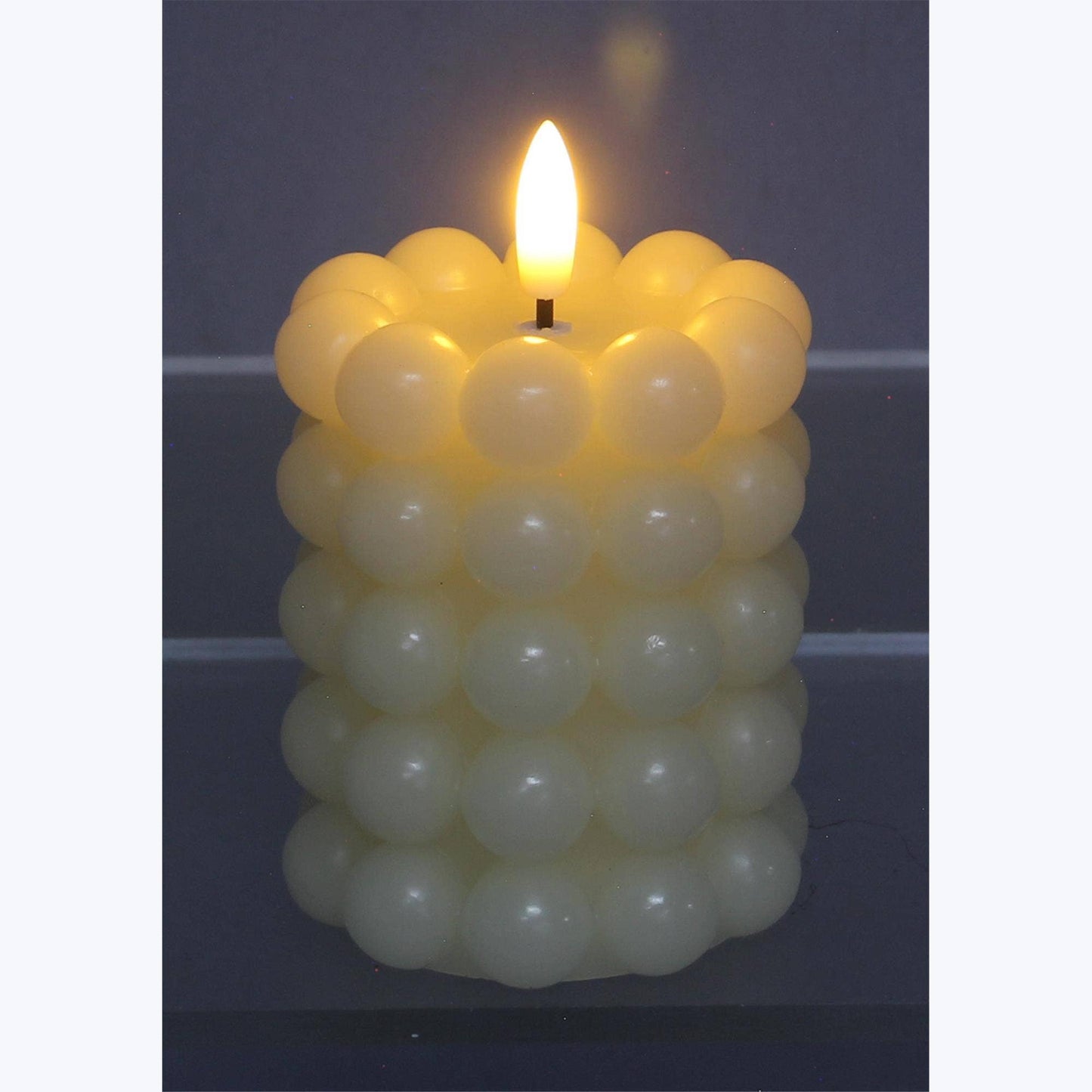 Wax LED Flickering Bubble Candle