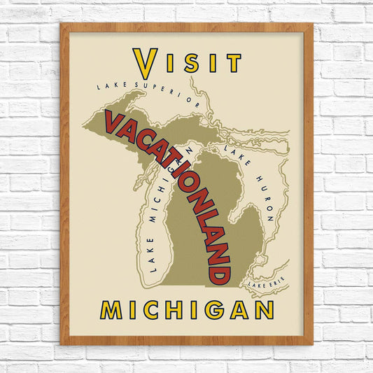 Visit Michigan Vacationland Print