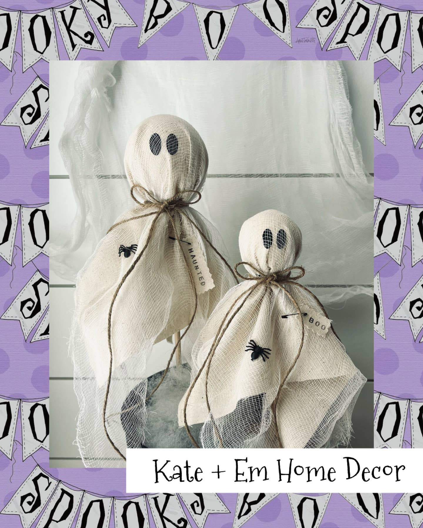 Rustic Primitive Halloween Ghost-3 Sizes