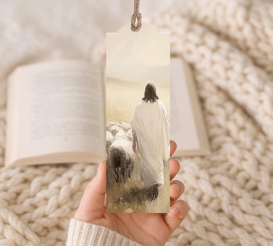 Jesus Sheep-Wood Bookmark