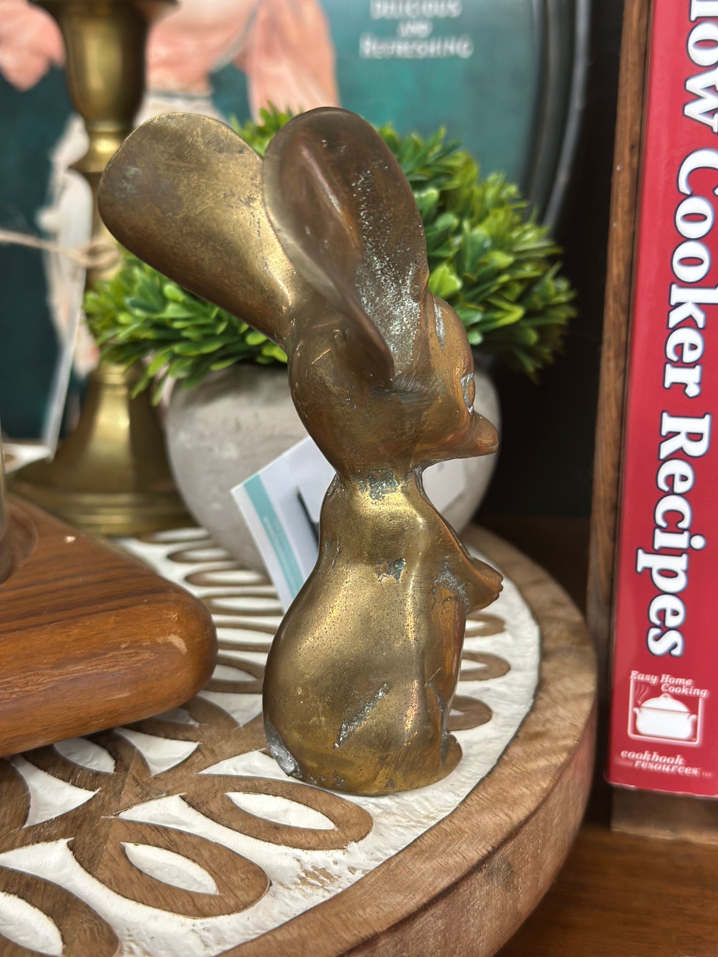 Vintage Solid Brass Mouse