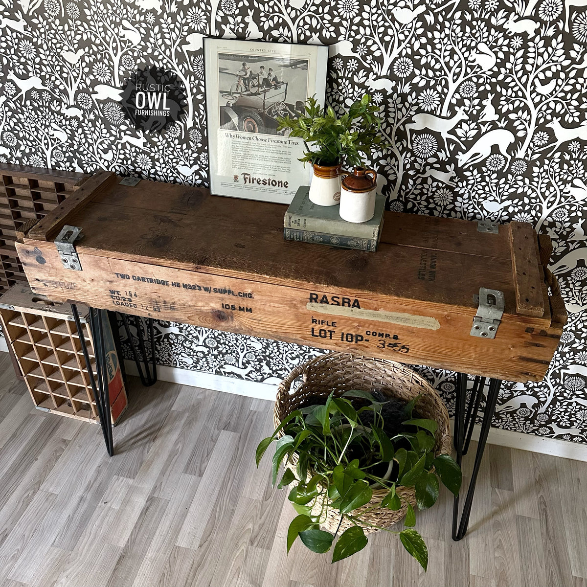 USA Ammo Crate Console Table