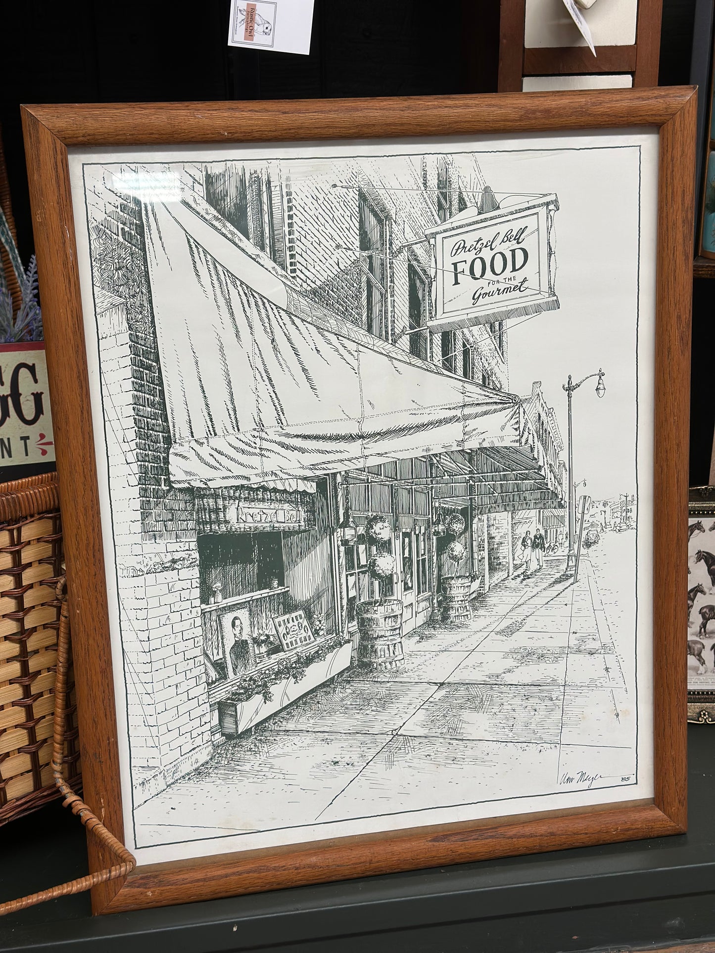 Vintage “Pretzel Bell” Art Print- Ann Arbor MI Historical Piece