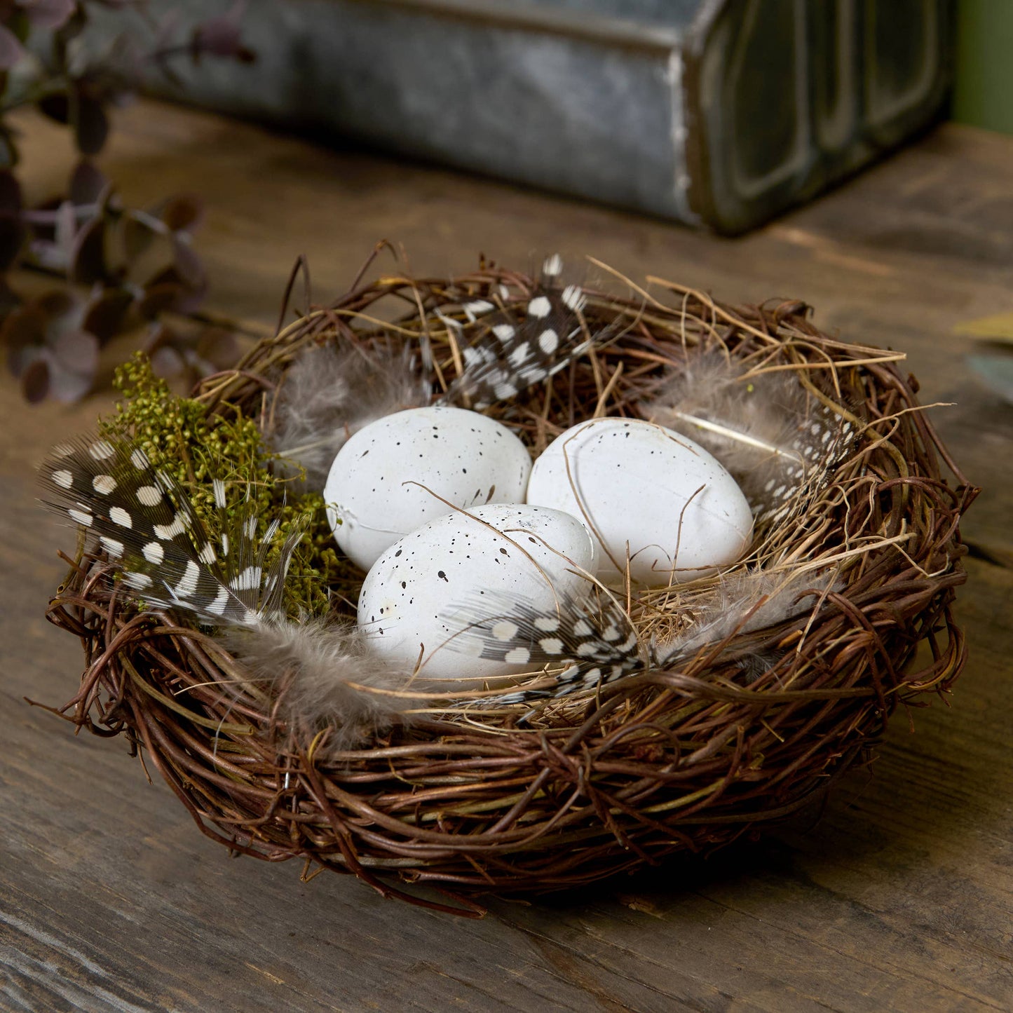 Bird Nest With Eggs Sitter