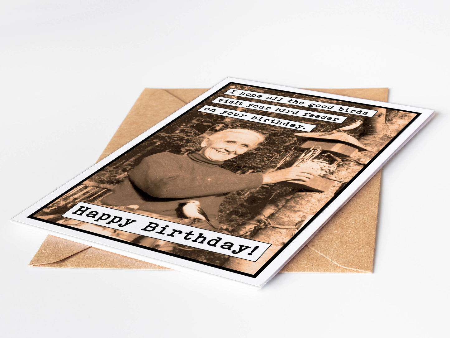 Bird Feeder Birthday Card