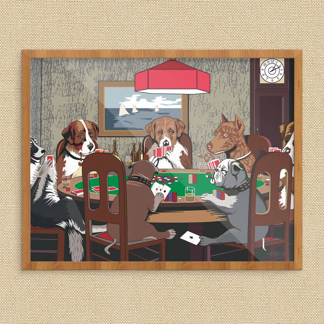 Dogs Playing Poker Print
