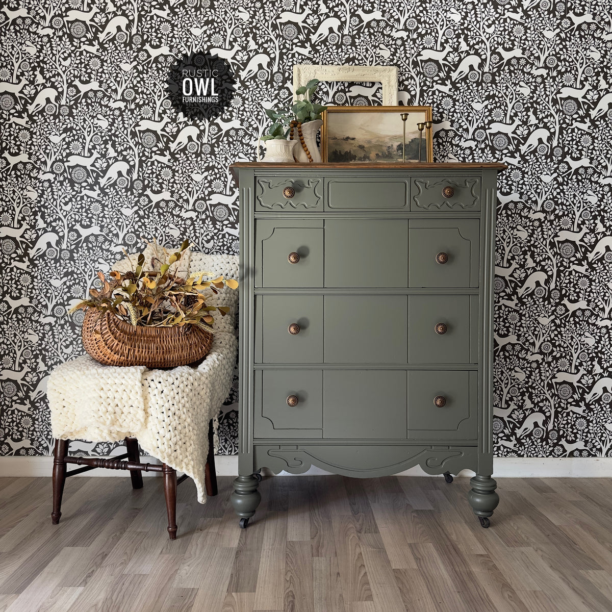 Vintage Highboy Dresser