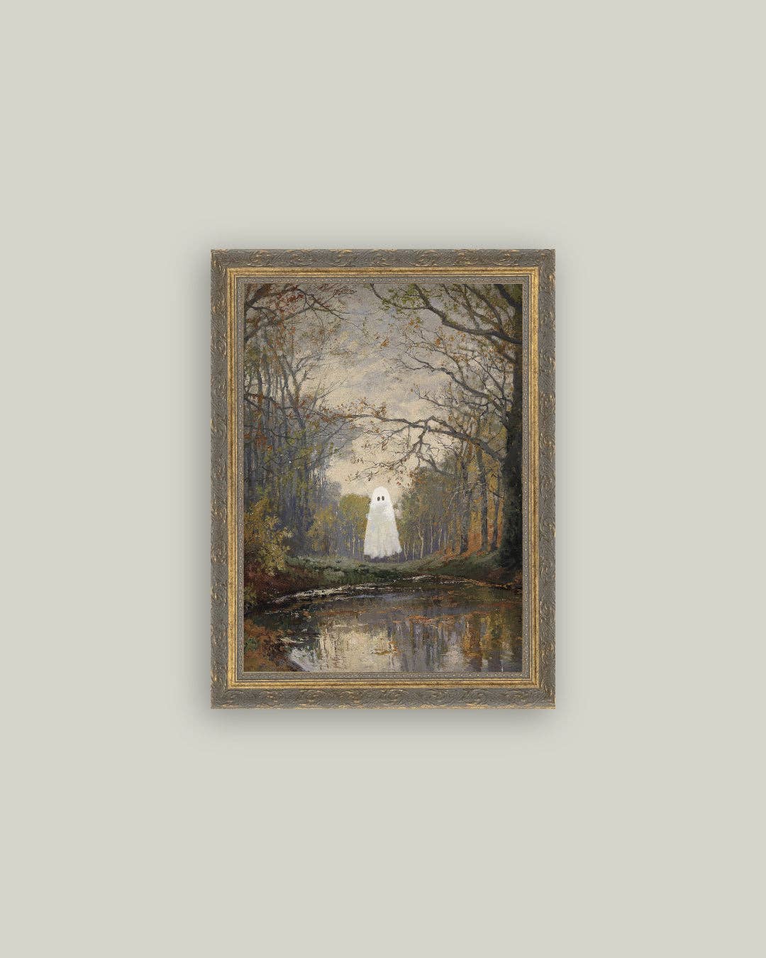 Ghost in the Woods Framed Antique Art