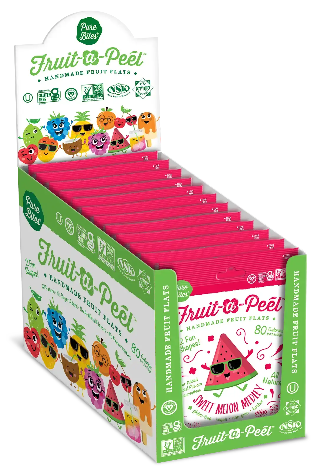 Fruit-a-Peel Sweet Melon Medley Fruit Flats