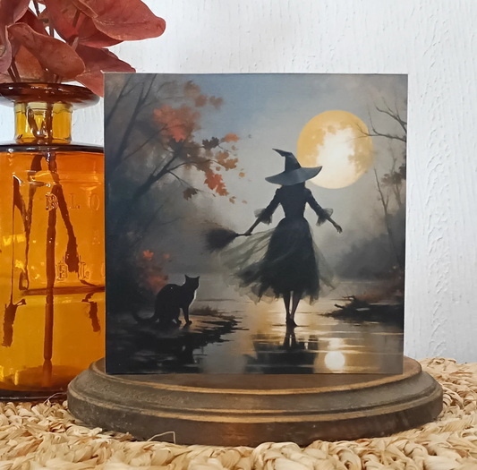 Witch & Black cat Block