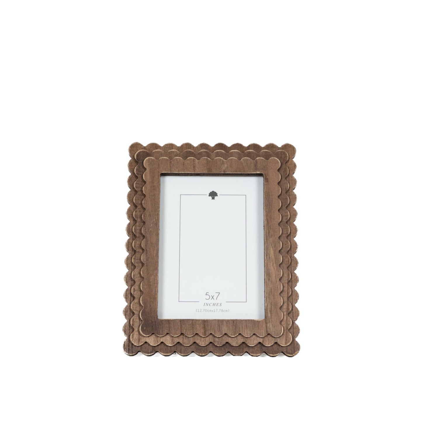 5x7 scallop photo frame, espresso