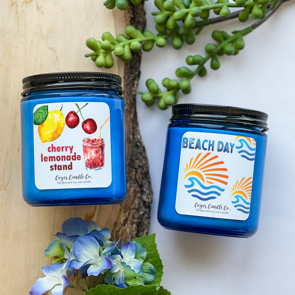 9 oz. Cobalt Jar Candles - Summer Collection