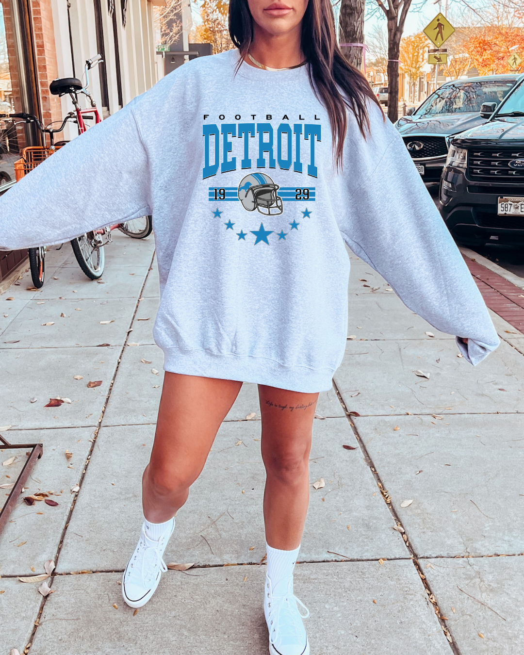 DETROIT LIONS FOOTBALL NFL X Taylor Crewneck Pullover