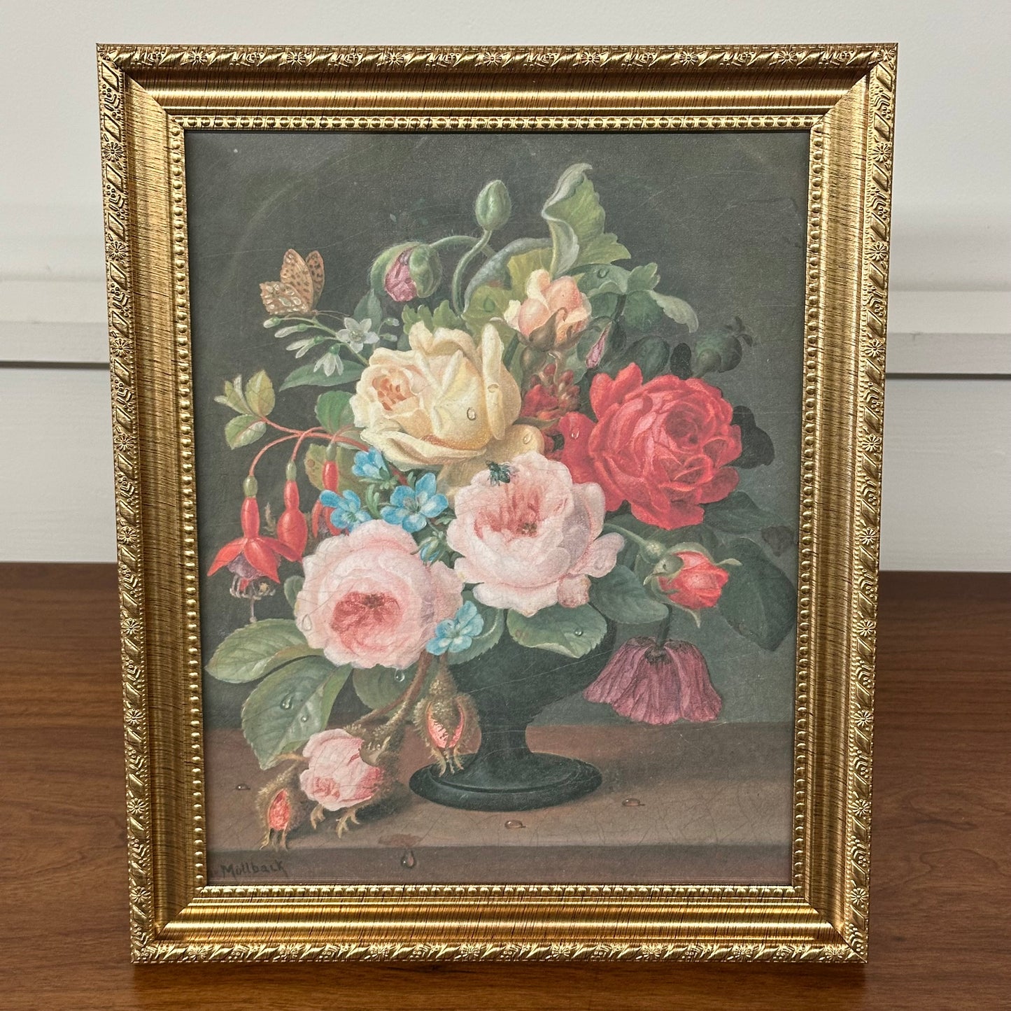 Still Life Florals 19th Century II Antique Framed Art