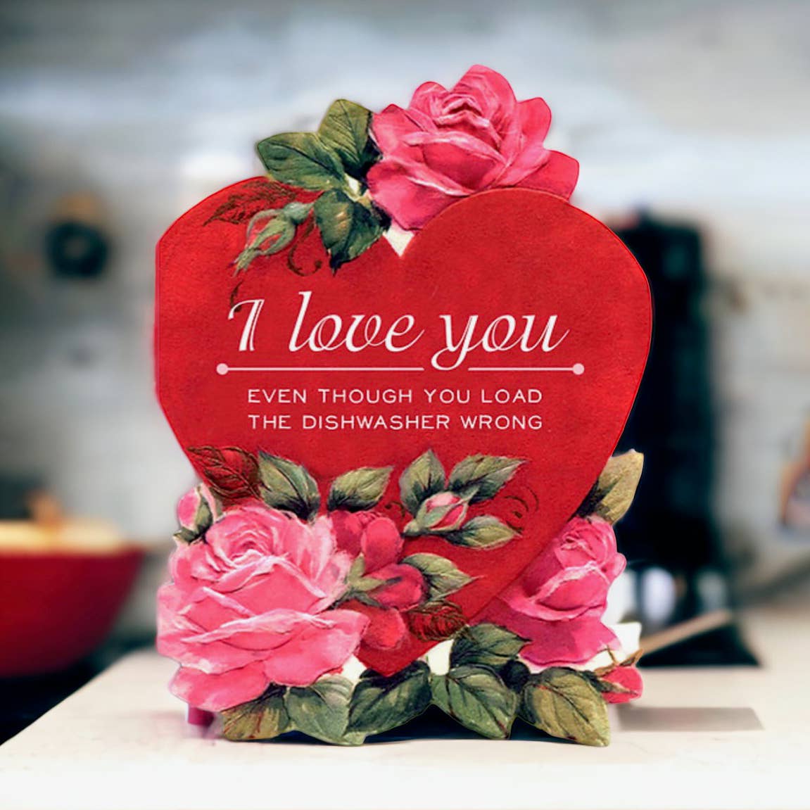 Dishwasher Loading Joke Valentines Card