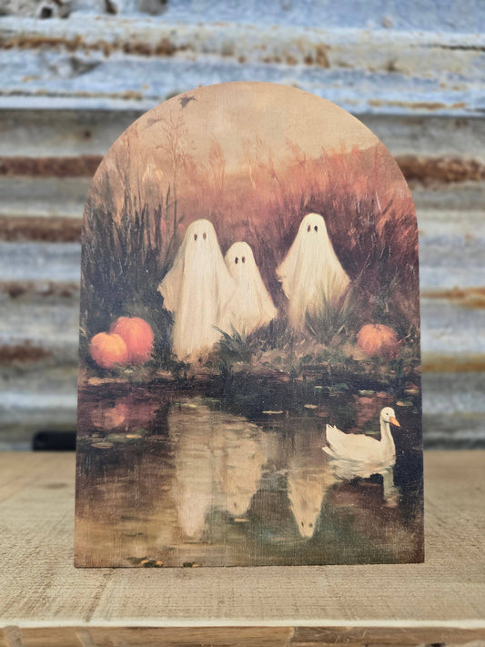 Ghosts by the Pond Arch Sign