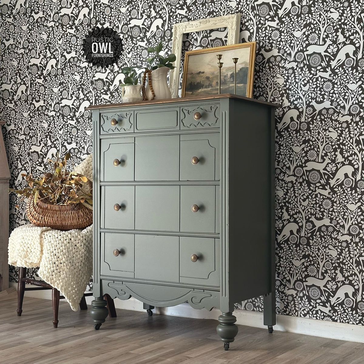 Vintage Highboy Dresser