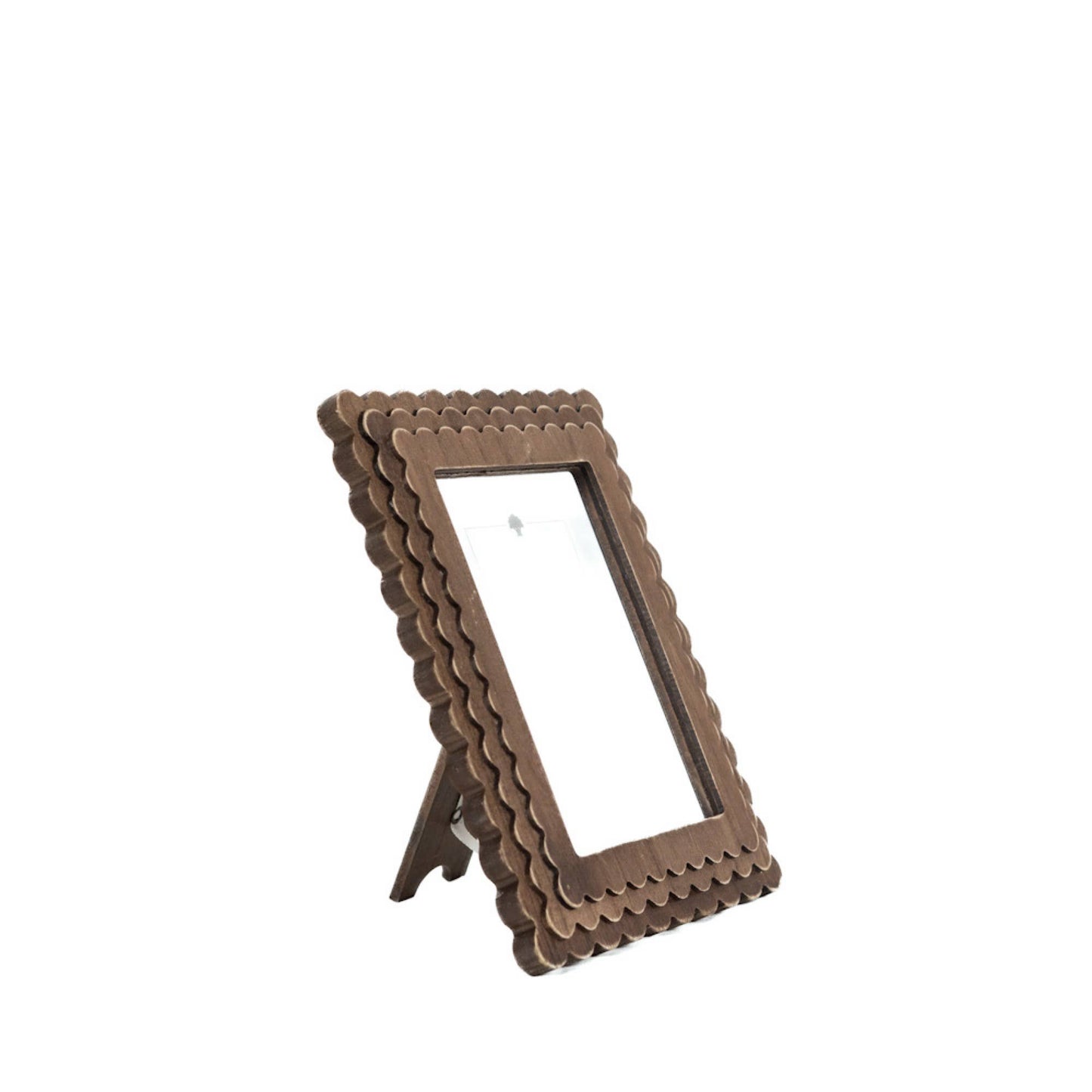 5x7 scallop photo frame, espresso
