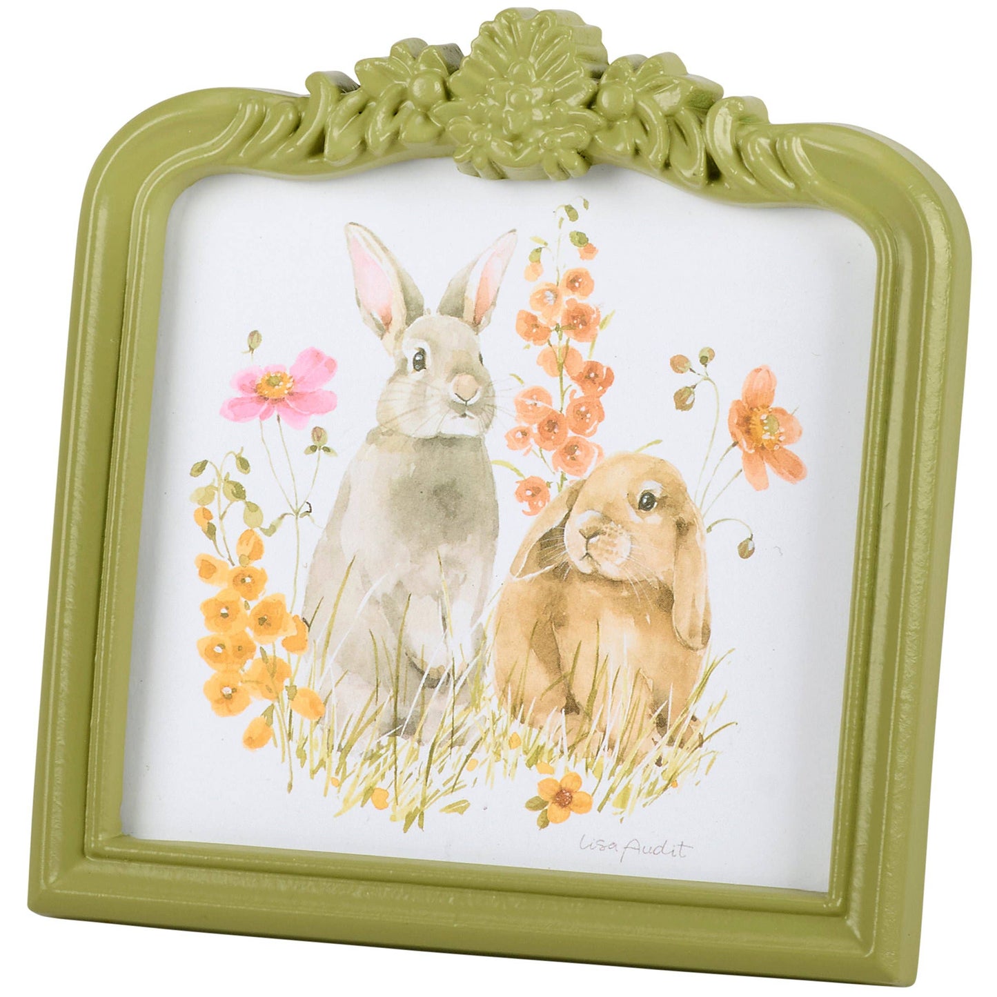 Flower Bunnies Framed Art