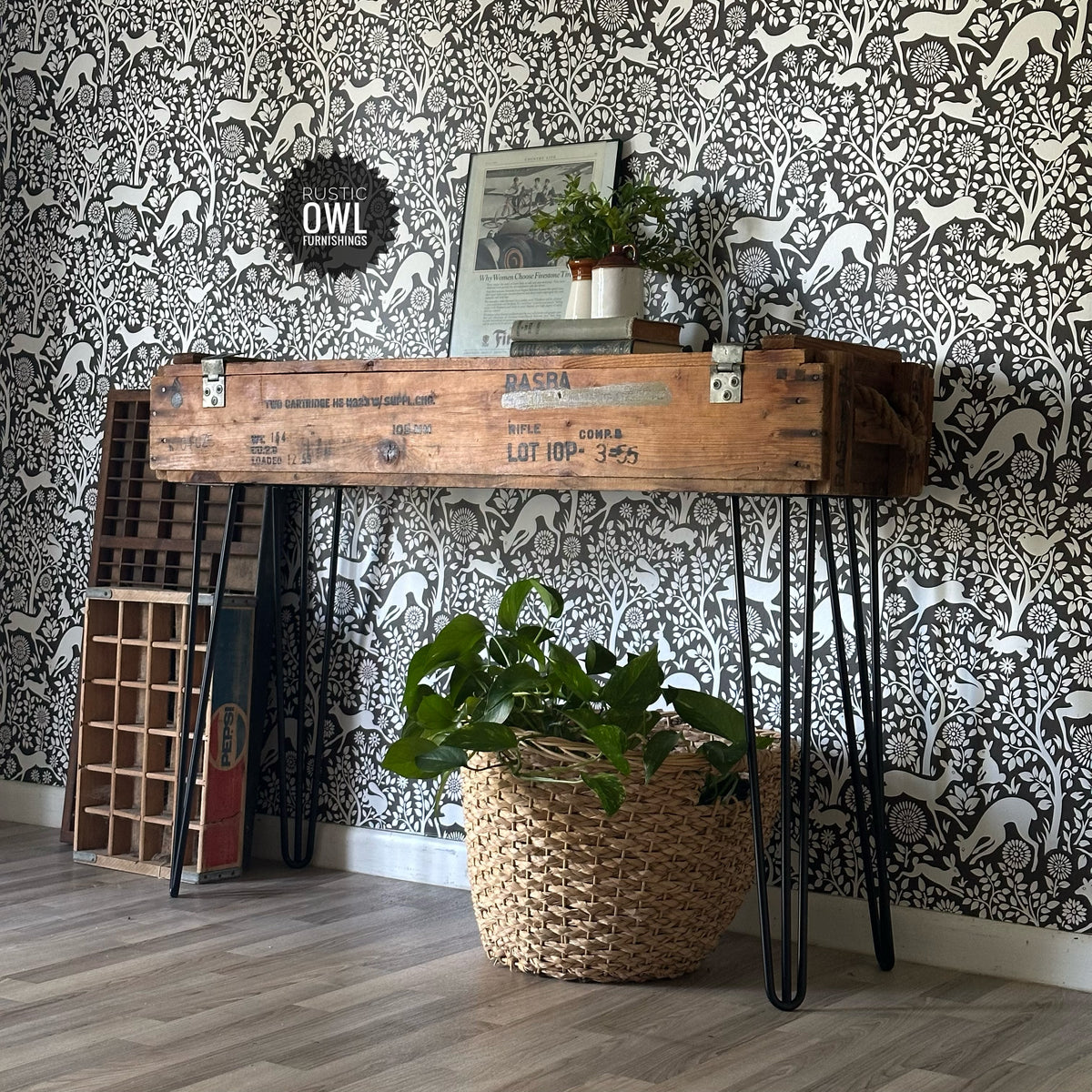 USA Ammo Crate Console Table