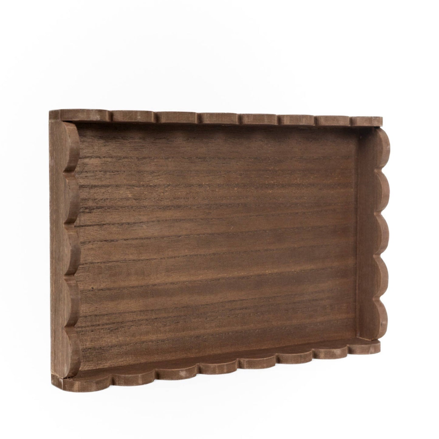 Scallop tray, espresso
