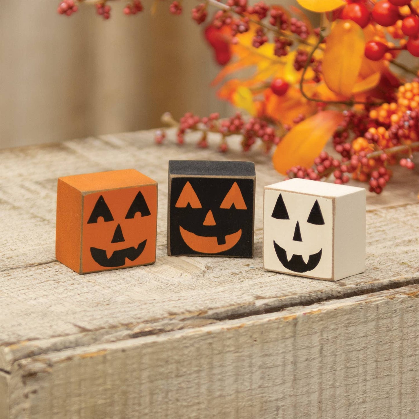 3/Set - Boo & Jack Reversible Mini Blocks