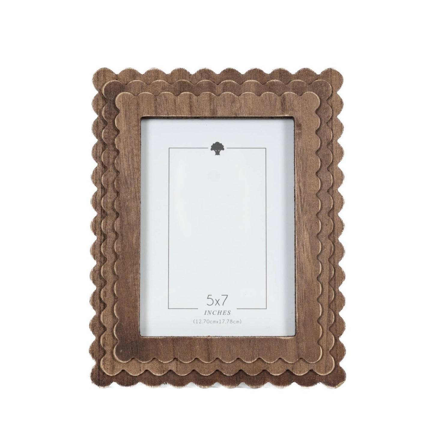5x7 scallop photo frame, espresso