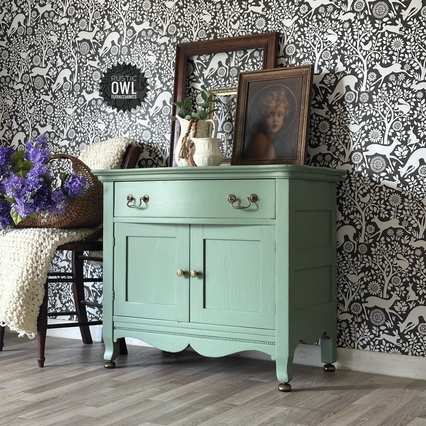 Green Oak Washstand