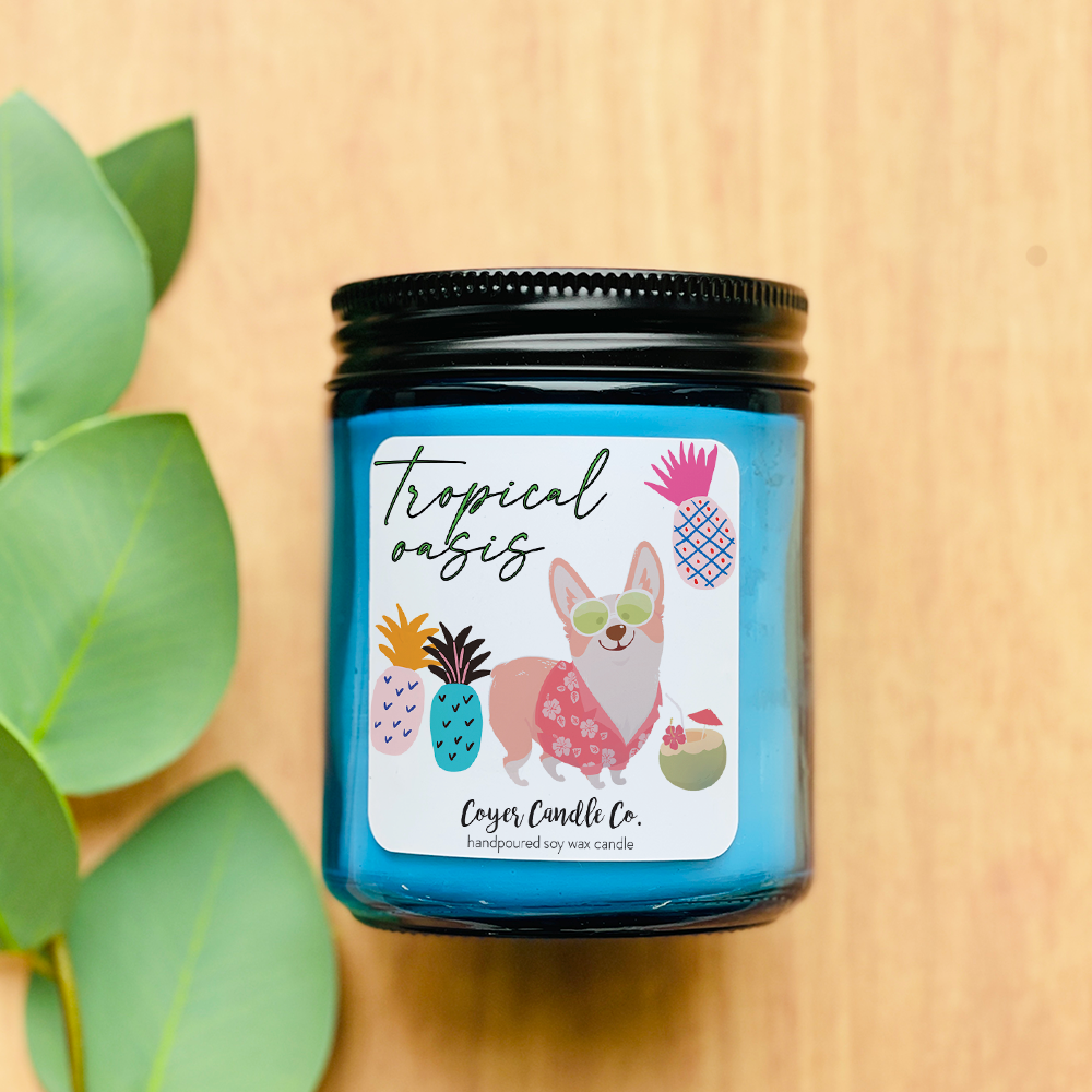 9 oz. Cobalt Jar Candles - Summer Collection