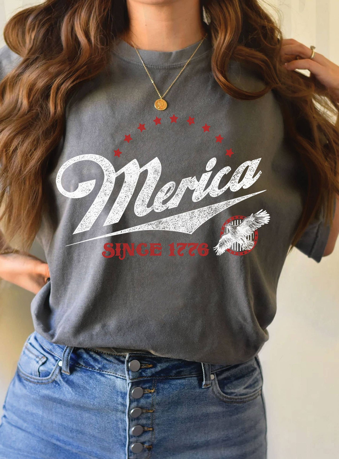 MERICA SINCE 1776 EAGLE GRAPHIC TSHIRTS