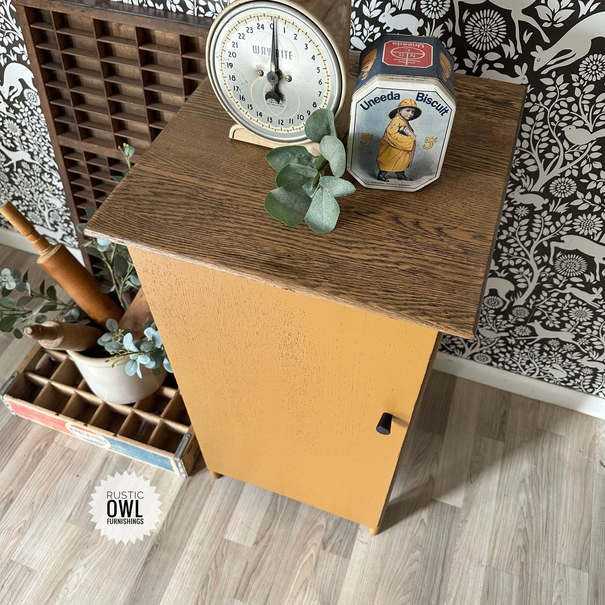 Golden Suede Oak Cabinet