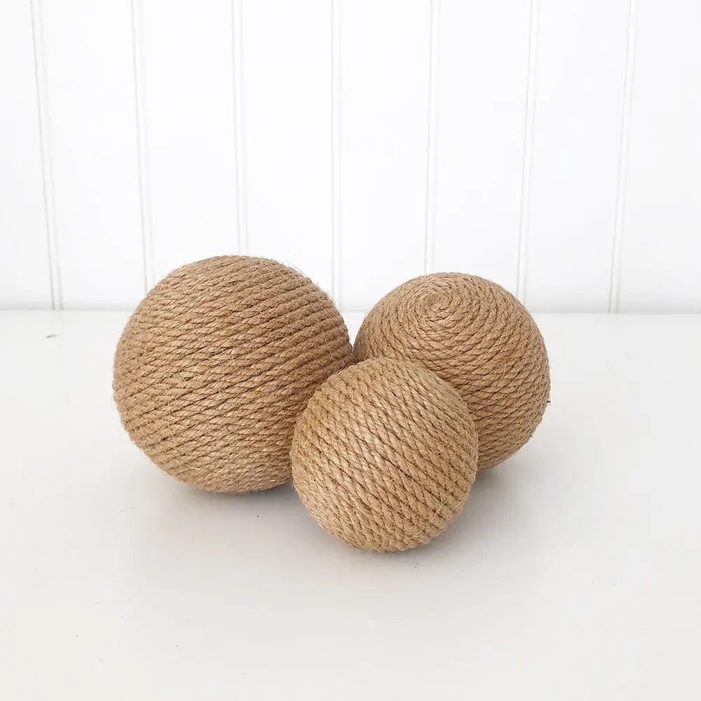 Jute Balls, Set of 3